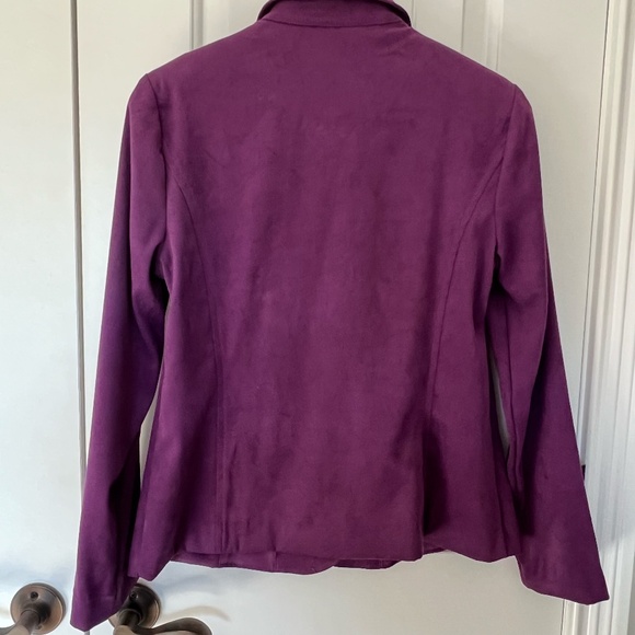 Counterparts Vintage Purple Blazer Jacket w. Large Buttons - Shoulder Pads S.6 - Picture 2 of 13